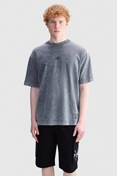 ecko unltd. Elan Oversize Crew Neck Appliqué Embroidered 100% Cotton Men's Gr...