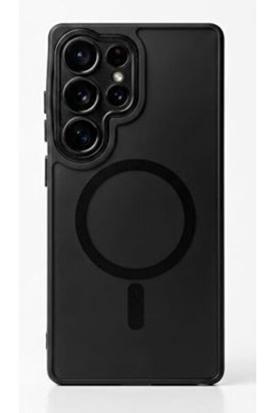 Samsung Премиум матов черен калъф с MagSafe за Galaxy S25 Ultra – Пълна защит...