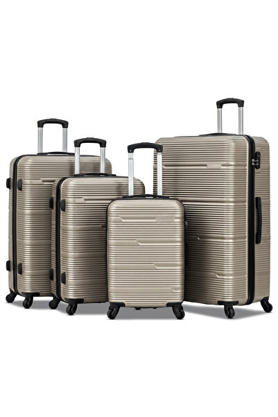 ZAAPPY Hard Shell Horizon Line ABS Lightweight 4 PCS SET (20/24/28/32 Inch) L...