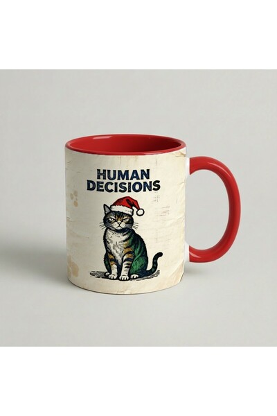 Petgifts Cana Cadou Personalizat Amuzanta Cu Mesaj Human Decisions - Ceramica...