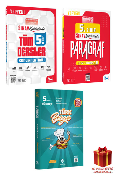 Sınav Yayınları 5.Sınıf Tüm Dersler Konu Anlatımlı+Paragraf Soru Bankası / Tü...