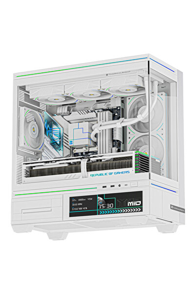 ThermalRight TL-M10W Vision Micro-ATX Gaming Case – White with 9.16″ LCD Display