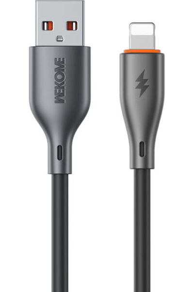 WK Wdc-67i Καλώδιο USB-A σε Lightning 12W Μαύρο 1μ