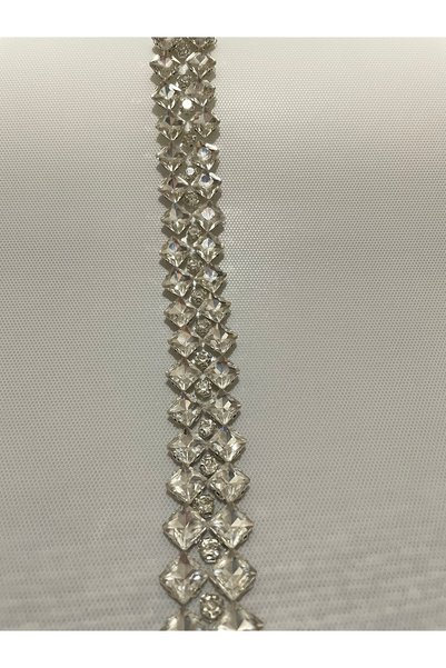 Ornaments Crystal Stone Ribbon Applique – Shoe Bag Wedding Dress, Evening Dress, and Designer Clothing Decoration Accessory 50 cm Length 3 cm Width