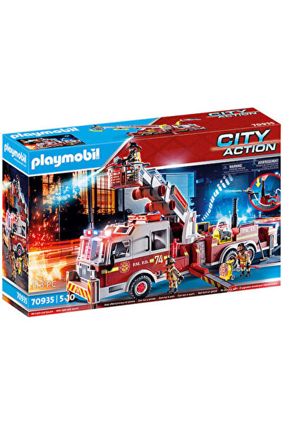 Playmobil Πυροσβεστικό Όχημα Αστικής Δράσης με Σκάλα Πύργου για παιδιά 5-10 ε...