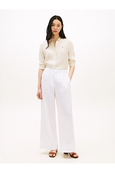 Tommy Hilfiger ESS LINEN PULL ON PA KADIN KETEN PANTOLON
