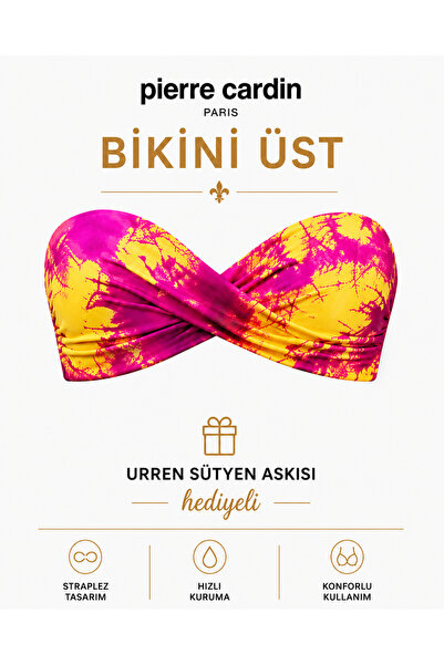 Pierre Cardin Straplez Bikini Üstü — Hızlı Kuruma Etkili, Push-Up Dolgulu, To...