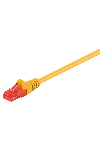 goobay GΟOBAY καλώδιο δικτύου 68433, CAT 6 U/UTP, CCA, PVC, 0.5m, κίτρινο