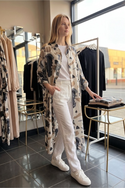 MERVIS BUTIK TENSEL KUMAŞ GÖMLEK ELBİSE TUNİK