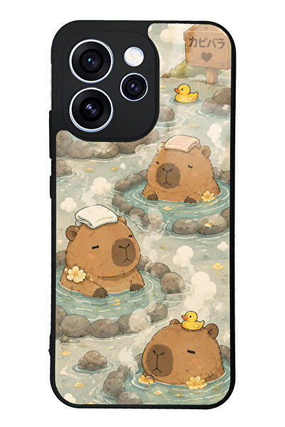 Spoyi Oppo Reno 15 Pro Capybara Onsen Tasarımlı Glossy Telefon Kılıfı