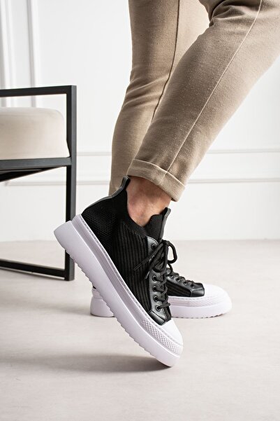 Fiore Ayakkabı Mn2601 - Knitwear Men's Shoes Black