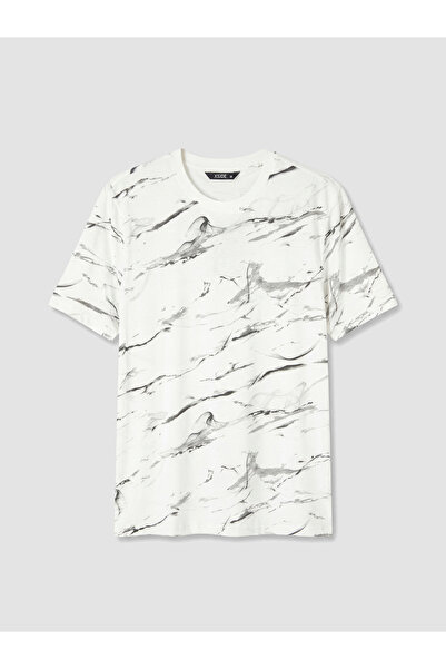 LC Waikiki Ανδρικό T-shirt με στρογγυλή λαιμόκοψη και στάμπα