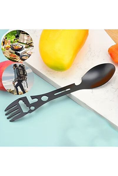 OSKA GLOBAL 2-Pack Tactical Spork Spoon Fork - 5 Functions - Stainless Steel
