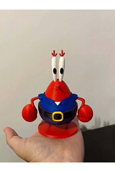 GiginGo Mr. Krab Figürü Sünger Bob Karakteri - 10cm - Hediyelik Figür ve Oyuncak