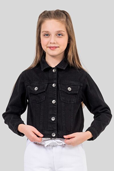 ww waka waka kids store Дамско черно дънково яке - Дънкова куртка