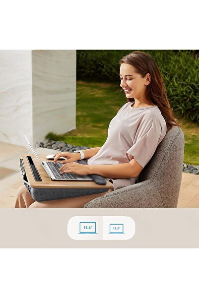 Generic Portable Laptop Stand with Cushion, Adjustable Lap Desk for 14 Inch Laptops, Anti-Slip for Desk, Sofa & Bed, Comfortable & Lightweight, Ideal for Work, Study & Gaming