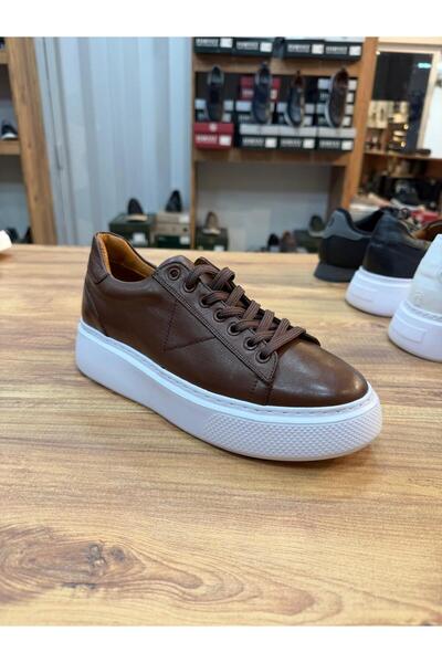 SWORD Hakiki Deri Bağcıklı Erkek Sneaker - Günlük Ayakkabı Sneaker