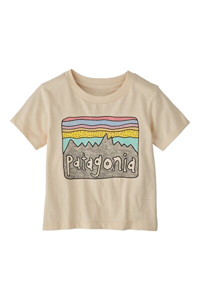 Patagonia Tricou Copii Bebeluși Fitz Roy Skies Roz