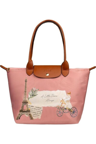 Dogo Kadın Vegan Pembe Large El Çantası - A Little Paris Always Tasarım
