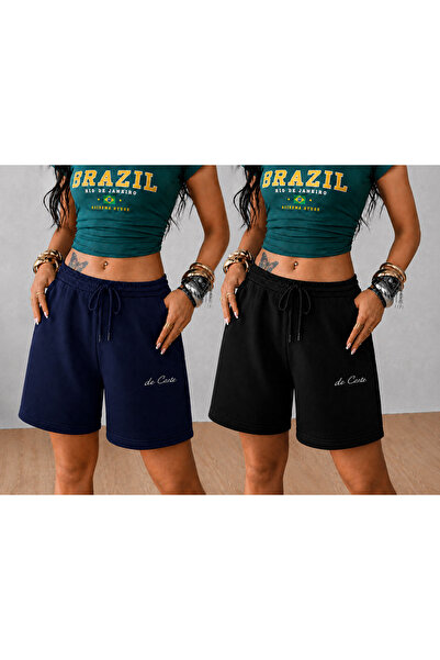 De Carte Signed Printed 2-Pack Summer Comfortable Fit Casual Double Women's S...