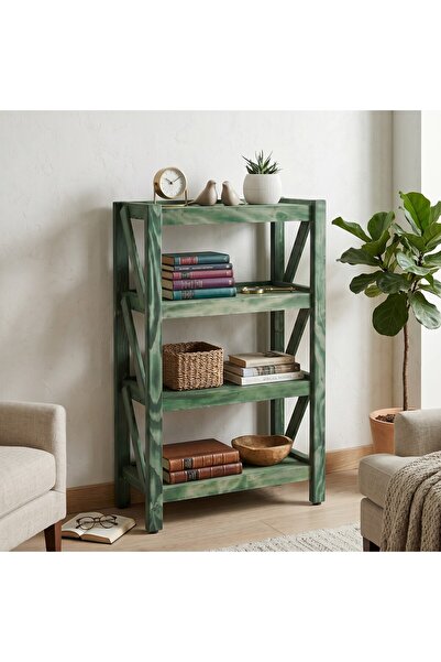 Mobenta Libra Frame: Masif Ahşap Kitaplık & Raflı Depolama 4 Raflı - YE-YE