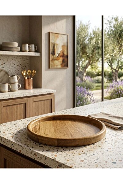 Rabo Craft 100% American Oak Handmade Large Size Wooden Plate and Presentatio...