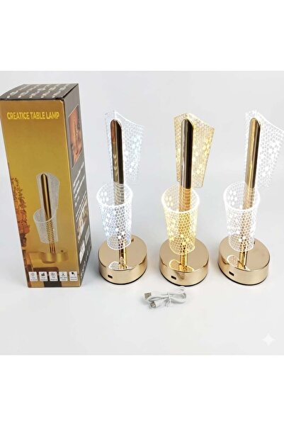 TOHFA Gold Radiance Table Lamp (4 Pieces)