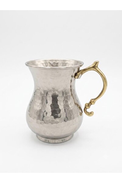 AURA COPPER Geleneksel El Dövmesi Kalın Bakır Ayran Kupası - Premium Kalite B...