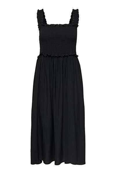 ONLY Onllumira Regular Fit Kare Yaka Askılı Maxi Elbise ELBİSE 15382450