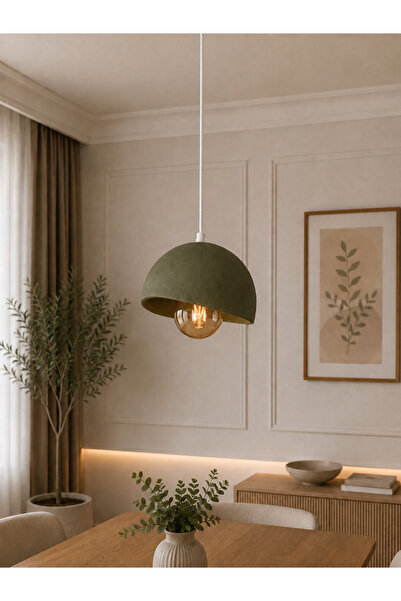 Ferisa Home Ampül Hediyeli Haki Modern Dokulu Beton Görünüm Pinterest Tarzı Ö...