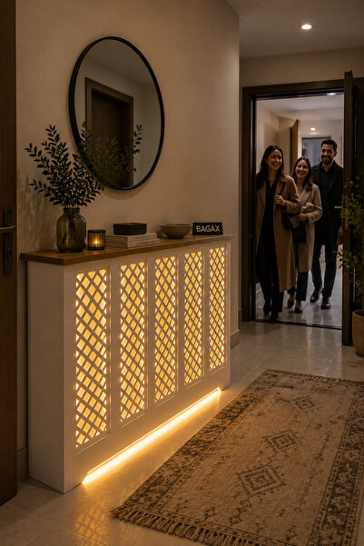 BAGAX **LED IŞIKLI ** PETEK KAPLAMA, Beyaz Renk,iç Ölçü 96 Cm Dış Ölçü 100 Cm...