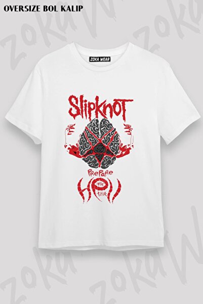 ZOKAWEAR Μπλουζάκι Unisex Loose Fit με στάμπα Slipknot v36