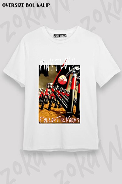 ZOKAWEAR Μπλουζάκι Unisex Loose Fit με στάμπα Pink Floyd v4
