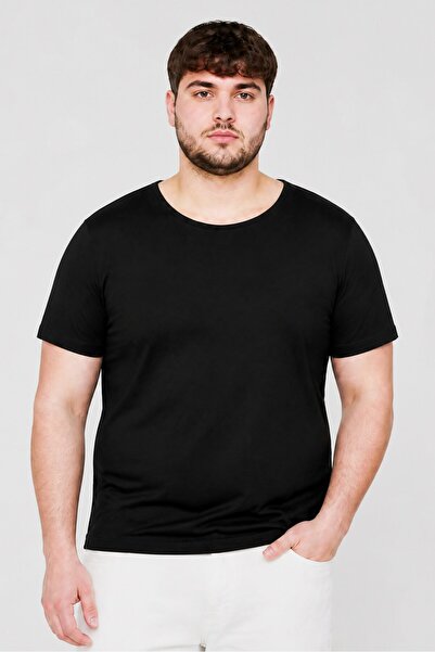 Lee Men Crew Neck Short Sleeve Plain T-Shirt, Black