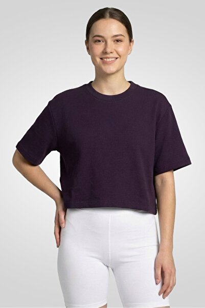 adidas Women Sportswear Fit Short Sleeve Yoga T-Shirt, Purple