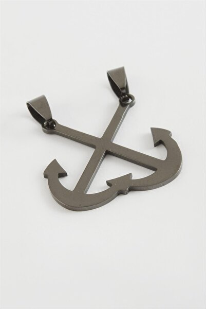 Generic Brand Svl-Shop Anchor Steel Pendant (75442) 3.5 Cm-Black