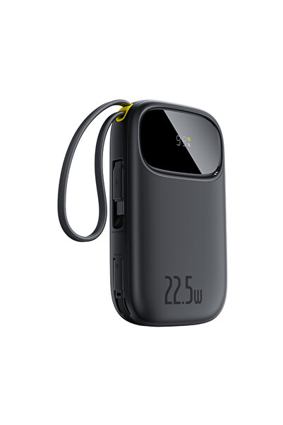 Baseus EnerFill FC31 20000mAh 22.5W Power Bank cu cabluri integrate, Negru
