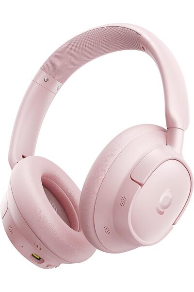 Baseus Căști wireless over-ear Bass BH1 NC, ANC, LDAC, 80 de ore, Roz