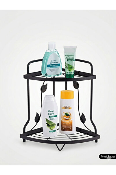 Mony moon Dorene Stainless Steel Bathroom Corner Organizer Matte Black |   Le...