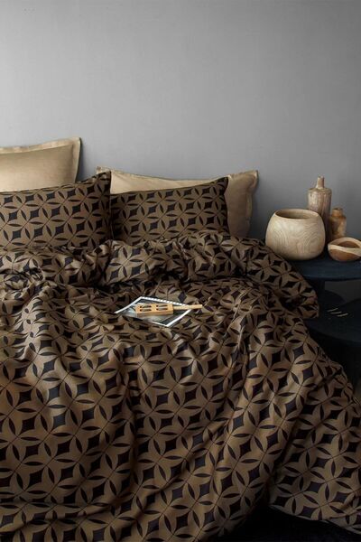 İssimo Home Mondo Gold 210 TC (83 Tel) Pamuk Saten Nevresim Takımı Tek Kişilik