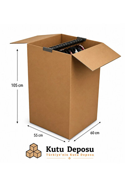 KUTU DEPOSU 55x60x105 cm Askılı Elbise Kolisi
