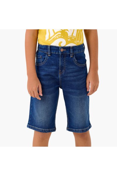 Juniors Boys Regular Fit Denim Shorts
