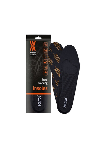 Worker Walker Set 2 branturi pentru pantofi, Worker Walker, Textil, Negru, 43