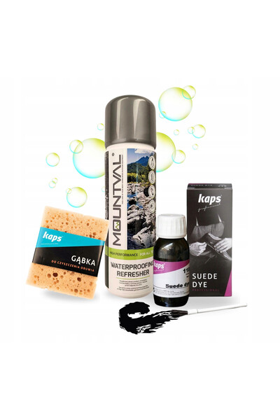 kaps Kit de curatare a incaltamintei, Kaps, 3 in 1, 300 ml, 50 ml, burete de ...