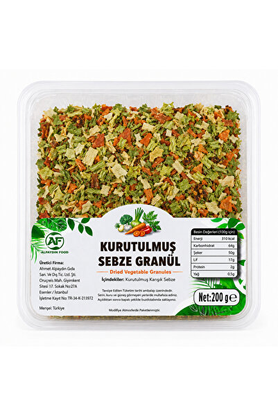 AF ALPAYDIN FOOD KURUTULMUŞ KARIŞIK SEBZE GRANÜL 200 GR