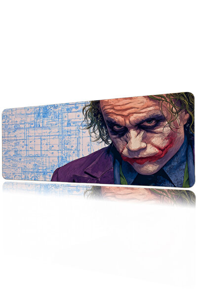 Halura Joker 40x90 Desenli Dijital Baskılı Oyuncu Mousepad XXL Kaymaz Tabanlı