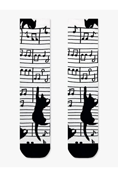 NODO Musical Cat Vibes Βαμβακερή Κάλτσα