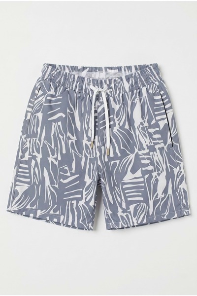 Mnk Baby&Kids Boy's Patterned Shorts Swimsuit M00829 Gray
