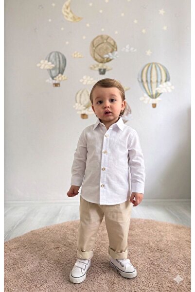 Cherry Baby Bebek Çocuk Pamuklu keten oxfort Gömlek 1 - 6 yaş
