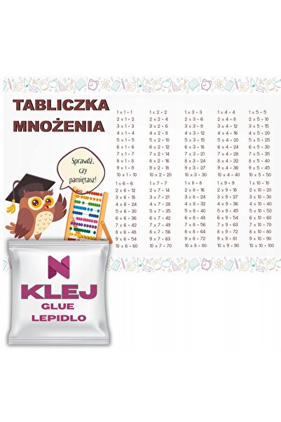 Naklejkomania Fototapet Scolar Cu Tabla Inmultirii, Materiale Didactice 240x360